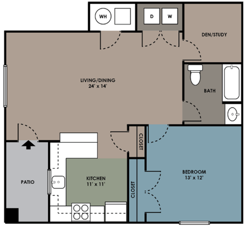1 Bedroom 1 Bathroom